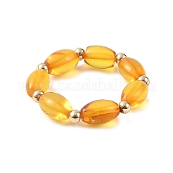 Bagues en ambre naturel pour femmes&nbsp;RJEW-JR01087-02