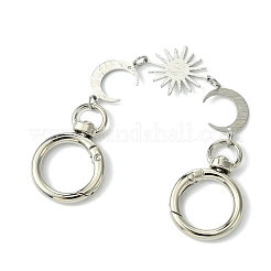 Catene di estensione per borse con maglie a forma di luna e sole in ottone&nbsp;FIND-JF00146-01