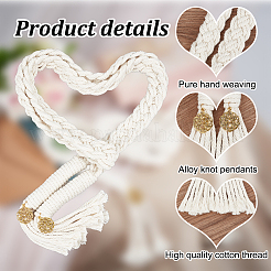 Ramilletes de muñeca de cordón de algodón macramé para boda&nbsp;DIY-OC00004