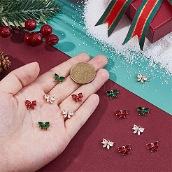 12 Stück 3 Farben KC vergoldet Messing Pavé Zirkonia Anhänger&nbsp;FIND-FH0010-21