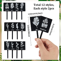 24 Stück Acryl-Pflanzenetikett&nbsp;DIY-SP0006-50