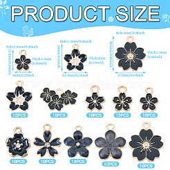 Encantos de esmalte de aleación 100pcs 10 estilos&nbsp;ENAM-TA0003-01
