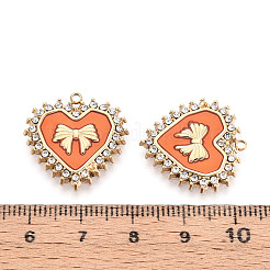 Pendentifs en acier inoxydable 304 pavés de strass et d'émail&nbsp;STAS-T068-31A