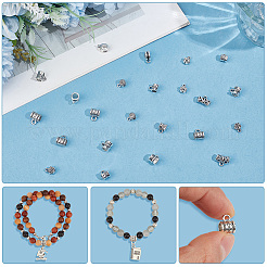 200 pz 10 stili di staffe per tubi in lega di stile tibetano&nbsp;TIBE-PA0001-20