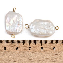 Natürliche Süßwasserperle Keshi Perle Rechteck Verbinder Charms&nbsp;STAS-D378-17G