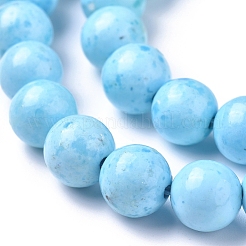 Zusammengesetzte synthetische Hemimorphit- und Larimar-Perlenstränge&nbsp;G-D0006-C01-8mm