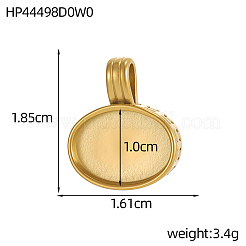 Cabochon-Fassungen für Anhänger aus Edelstahl 304&nbsp;STAS-OY015-75