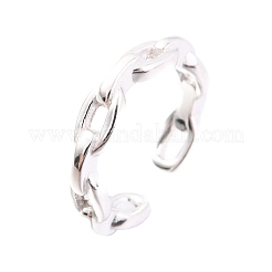 Anlaufgeschützte rhodinierte Manschettenohrringe aus Sterlingsilber 925&nbsp;EJEW-H124-05P