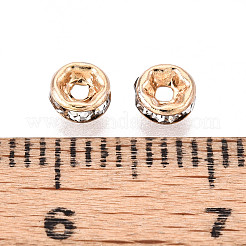 Messing Strass Zwischen perlen&nbsp;X-KK-N273-01A-G