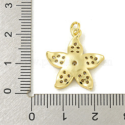 Colgantes de circonio cúbico pavé de latón chapado en rack&nbsp;KK-U029-25G