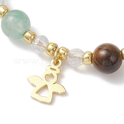 2 bracciale con ciondolo chakra in acciaio inossidabile 304&nbsp;BJEW-JB12564-02