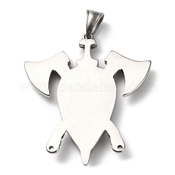 Grands pendentifs en acier inoxydable 304 avec placage ionique (IP)&nbsp;STAS-D067-11AS