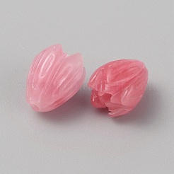 Perline di rosa fiore in resina opaca&nbsp;LS-RESI-TAC0022-01F