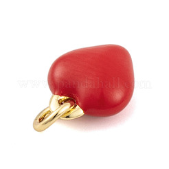Emaille-Anhänger aus Messing mit Gestellbeschichtung&nbsp;KK-P269-10G-01
