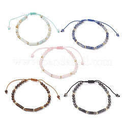 Braccialetti di perline intrecciate con pietre preziose naturali per le donne&nbsp;BJEW-JB13221