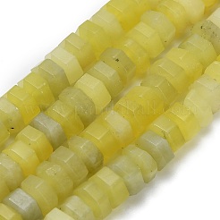 Natürliche Zitronen Jade Perlen Stränge&nbsp;G-G317-A14-3x6mm