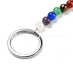Porte-clés pendentif coeur en améthyste naturelle&nbsp;G-Z033-05P-03