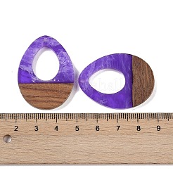 Pendentifs en résine & en bois&nbsp;WOOD-F015-17A