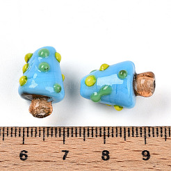 Perline irregolari fatte a mano in lampwork&nbsp;X1-LAMP-T022-02A-03