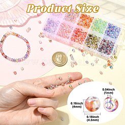 1200 Stück 10 Farben Backfarbe transparente Glasperlen&nbsp;GLAA-CJ0002-86