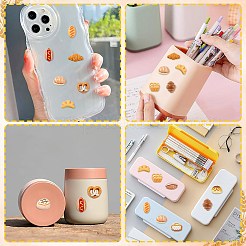 60 Stück 12 Stile Brotmotiv Mini-Cabochons aus undurchsichtigem Harz&nbsp;MRMJ-CJ0001-DD
