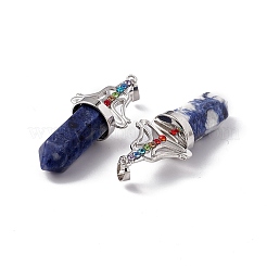 Colgantes grandes de punta de sodalita natural&nbsp;G-I342-01P-05