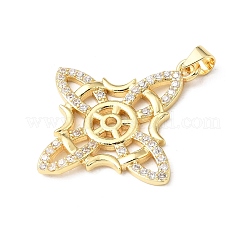 Pendentifs en laiton zircon cubique transparent&nbsp;KK-E799-06B-G