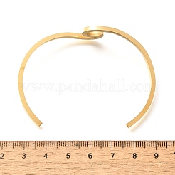 Ionenplattierung (IP) 304 Edelstahl-Manschettenarmbänder&nbsp;BJEW-G611-01G