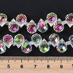 Chapelets de perles en verre électroplaqué&nbsp;EGLA-D030-17X