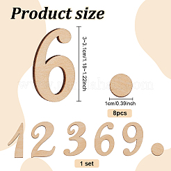 1 set di cabochon in MDF di tiglio&nbsp;WOOD-BC0001-54