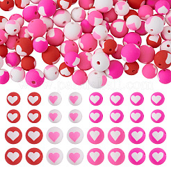 120 Stück 7 Farben handgefertigte Polymer Clay Perlen&nbsp;CLAY-TA0001-93
