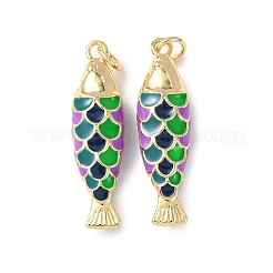 Pendentifs d'émail en laiton &nbsp;KK-C143-44B-G