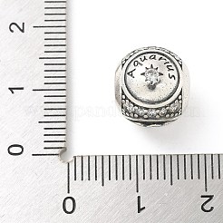 Perles européennes en zircone cubique transparente en laiton&nbsp;FIND-M049-01AS-04