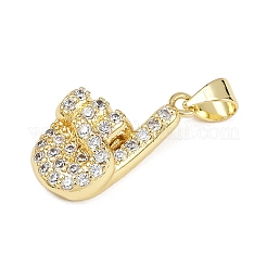 Pendentifs avec zircon cubiques à micro-pavés en laiton&nbsp;KK-S526-14G-B