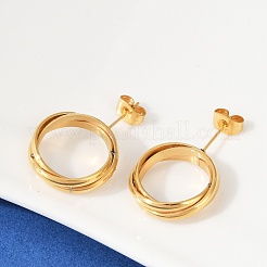 Boucles d'oreilles à tige en acier inoxydable 304&nbsp;EJEW-Z089-02G