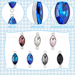 28 breloque connecteur en alliage de verre 7 couleurs&nbsp;FIND-HY0001-87
