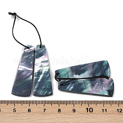 2 Stück natürliche schwarze Lippenmuschel-Anhänger&nbsp;FIND-Z079-01D