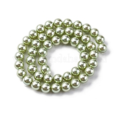 Brins de perles de verre nacrées plaquées UV&nbsp;GLAA-F128-01B-T21