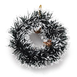 Decoraciones colgantes de PVC con corona navideña&nbsp;HJEW-R100-01B