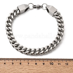 201 Edelstahl-Panzerkettenarmbänder für Herren&nbsp;STAS-T077-09P