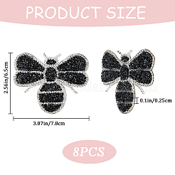 8 Stück Bienen-Hotfix-Strass-Applikationen&nbsp;PATC-CP0001-03