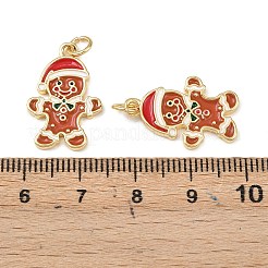 Pendenti natalizi in ottone smaltato&nbsp;KK-L255-17G-02