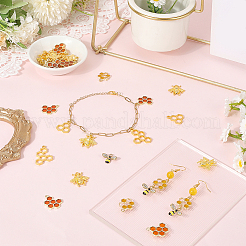 45 colgante de aleación de esmalte con forma de abeja y panal&nbsp;ENAM-SC0007-02