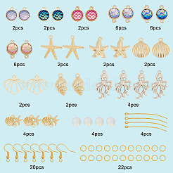 Kit per la creazione di orecchini pendenti a tema oceano fai da te&nbsp;DIY-SC0018-97