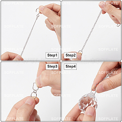Pièces de lustre en cristal en forme de larme à faire soi-même&nbsp;DIY-SP0001-26