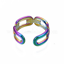 Anneaux de manchette ovales ouverts&nbsp;RJEW-N038-027