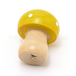 Pilzform Holz Home Ornamente&nbsp;DJEW-WH0015-01B