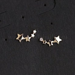 Orecchini a bottone con stella in argento sterling placcato rodio&nbsp;STER-BB71180-A