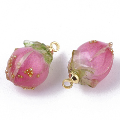 Pendentifs en résine époxy de fleurs faits à la main&nbsp;KY-S163-103C
