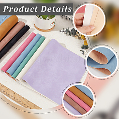 8 Stück 8 Farben mattierte PVC-Kunstlederstoffe&nbsp;DIY-CL0001-72